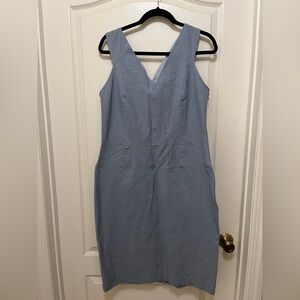 Banana Republic Light Blue V-Neck Mini Dress